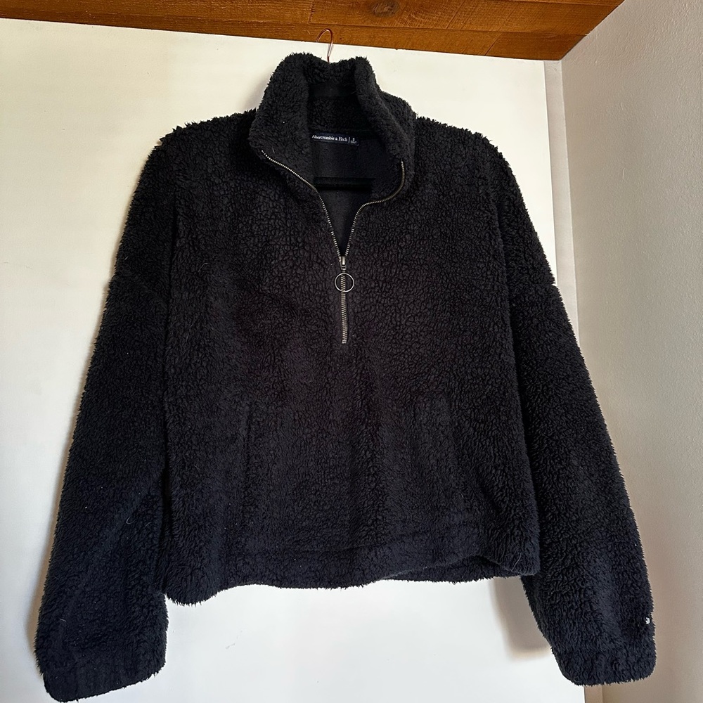 Abercrombie & Fitch Navy Fleece Pullover
